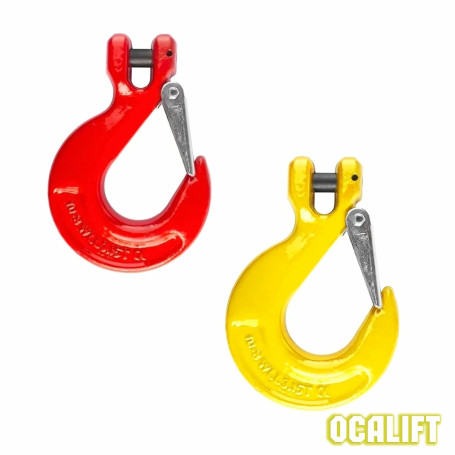 Hook with fork attachment and latch 3.15t for 10x30 chain