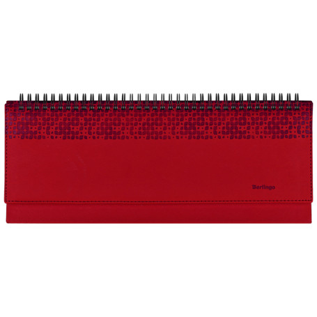 Undated planning, 64 l., 330*130 mm, leatherette, Berlingo "Vivella Prestige", red
