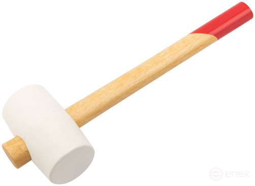 White rubber mallet, wooden handle 50 mm ( 340 gr )