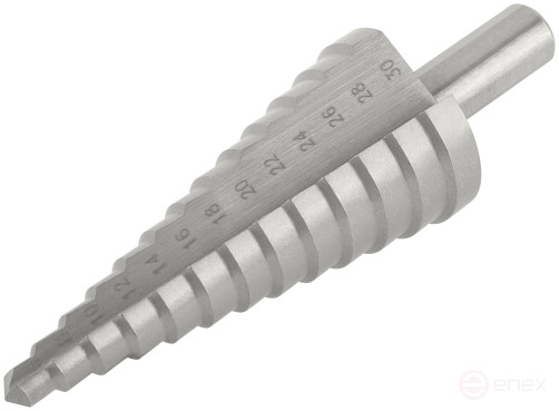 HSS step drill for metal, 13 steps, 6-30 mm