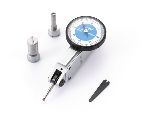 Индикатор рычажно-зубчатый с защитой от ударов и диаметром циферблата 30 мм; 0-0,8 мм; 0,01 мм