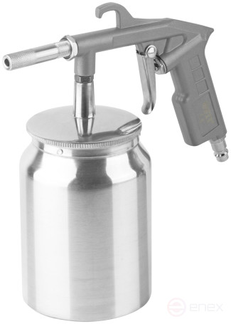 Sandblasting gun, aluminum bottom tank 1000 ml, quick-release connection, 169 kg/min