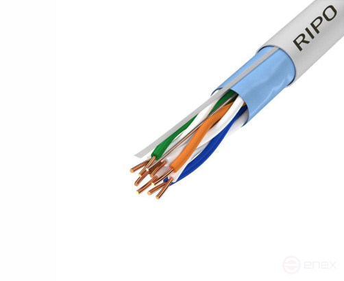 Кабель витая пара FTP 4 CAT5E 24AWG Cu Ripo Premium, 305м.,Fluke test (КСВПВэ -5е 4*2*0.51)