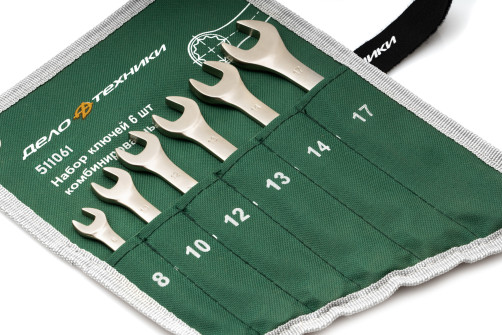 Набор ключей комбинированных 6 шт. (8,10,12,13,14,17 мм) планшет тетрон.