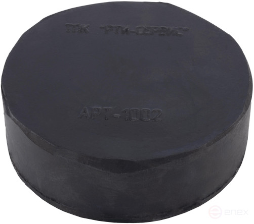 Резиновая опора на домкрат подкатной A-105мм H-35мм (цельнолитая) (АвтоDело) 43270