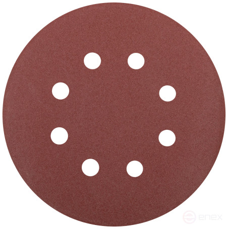 Круги шлифовальные с отверстиями (липучка), алюминий-оксидные, 125 мм, 5 шт. Р 180
