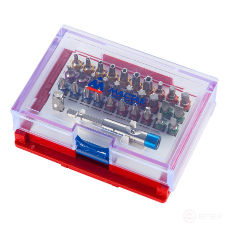 Набор вставок (бит) 1/4", PH, PZ, Hex, Torx, Slotted, 32 предмета МАСТАК 058-10032C