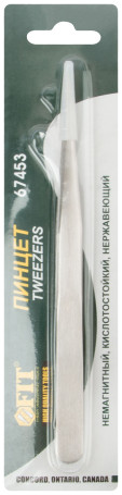 Precision tweezers, non-magnetic, stainless steel, Pro type C (135 x 9 x 2 mm)