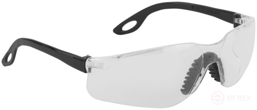 Safety glasses with transparent arches