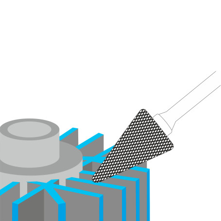 KORNOR conical borehole 3 mm, double notch