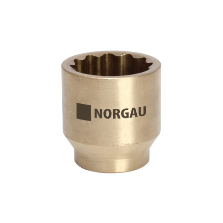 Головка 12-гранная торцевая NORGAU Industrial искробезопасная 1", 60 мм, ND21-60NSА