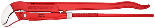 Pipe wrench 3", S-shaped thin sponges, Ø120 mm (4 3/4"), L-680 mm, Cr-V