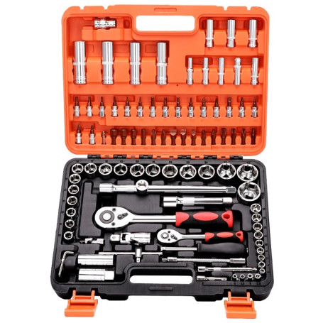 Tool Kit 94 Pieces 1/4" 1/2" Ratchet GOODKING K-10094