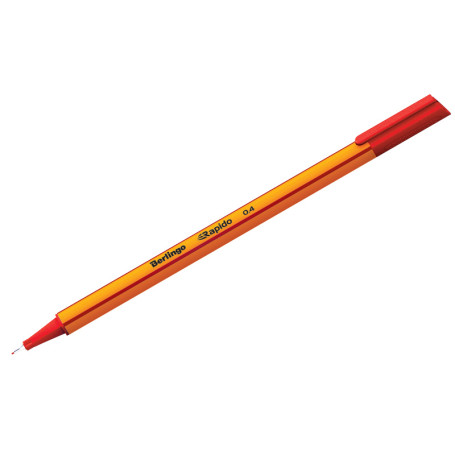 Ручка капиллярная Berlingo "Rapido" красная, 0,4 мм, трехгранная