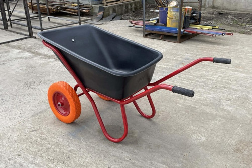 Industrialist 2-wheel anti-shock reinforced wheelbarrow, 110 liters (cast wheel)