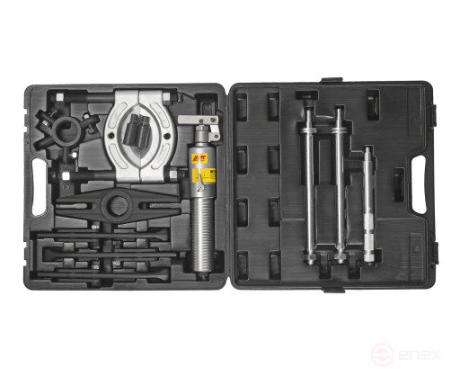 Съемник гидравлический 8т длина 229/270, ширина 100/95, поршень 85мм масса 18 кг в кейсе JTC