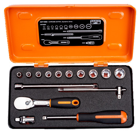 1/4" Socket Head Set, 15pcs A6716DZ