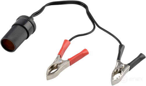 Переходник на штекер прикуривателя с зажимами для клемм АКБ (АвтоDело) 44430