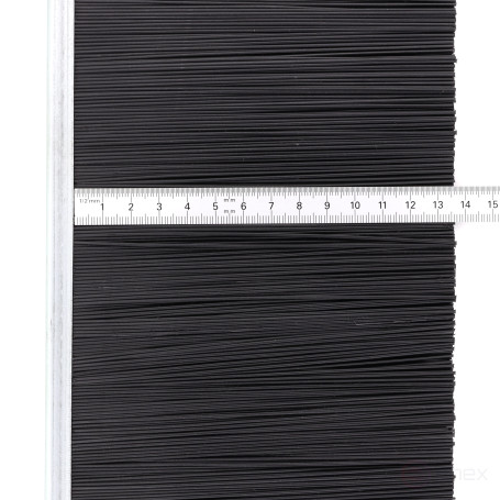Strip brush under the gate 2500*145*8 , pile height 137 mm PPL black 1.00 (EB-1287)