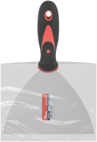 Шпатель, нерж.сталь, прорезиненная ручка 6" (150 мм)