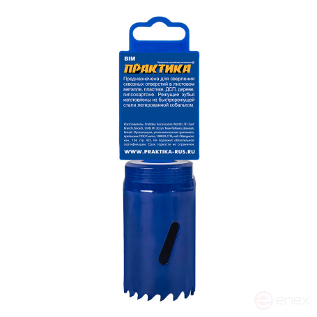 Коронка биметаллическая ПРАКТИКА 29 мм (1шт), клипса (035-943)
