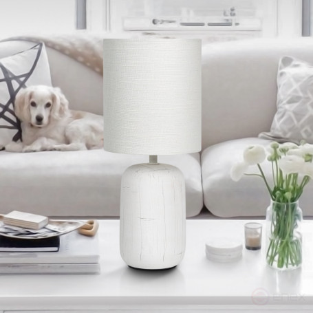 Rivoli Ramona 7041-501 Table Lamp 1 * E14 40W ceramic white with lampshade