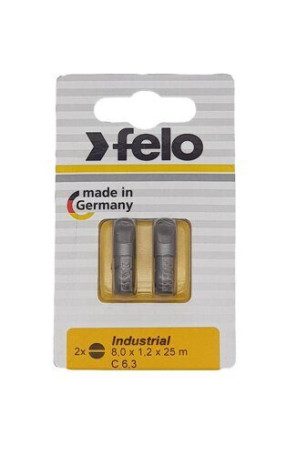 Felo Бита Плоская шлицевая 8X1,2X25, серия Industrial, 2шт в блистере 02080036