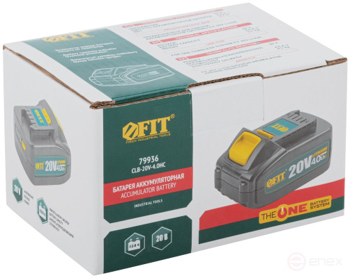 Батарея акк. 20 В; Li-Ion; 4,0 Ач; 0,7 кг ; индикатор заряда; коробка