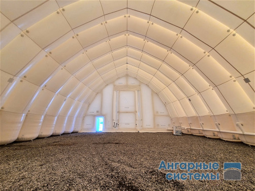 Monomakh pneumatic frame garage hangar with 7 m gate