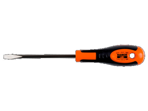Screwdriver for screws with a slot of 0.6x3.5x75 mm