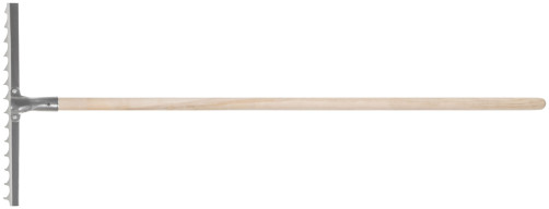 Грабли, витой зуб, нержавеющая сталь, 14 зубьев, с деревянным черенком