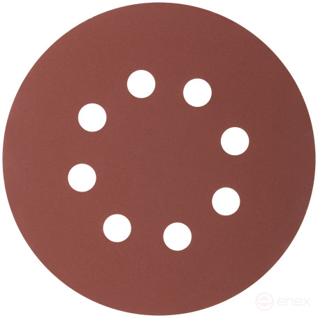 Круги абразивные шлифовальные перфорированные на ворсовой основе под "липучку" (Р320, 125 мм, 5шт.), CUTOP Profi