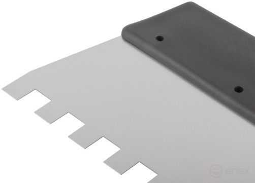 Шпатель фасадный нержавеющий зубчатый 350 мм / зуб 10 мм