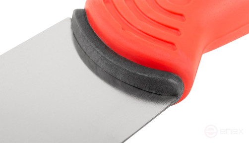Spatula, stainless steelsteel, rubberized handle 40 mm