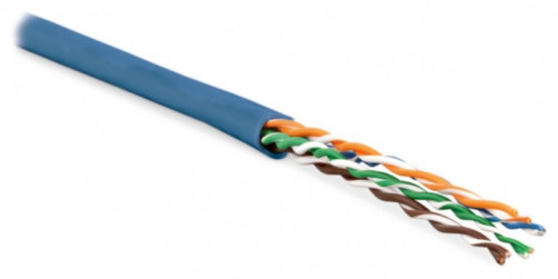 UUTP4-C5E-P24-IN-LSZH-BL-305 (305 m) Twisted pair cable, unshielded U/UTP, category 5e, 4 pairs (24 AWG), stranded (path), LSZH, NG(A)-HF, -20°C – +75°C, blue