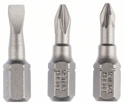 Set of 3 nozzles-bit Extra Hart (mixed) S 0,6x4,5; PH1; PZ1; 25 mm