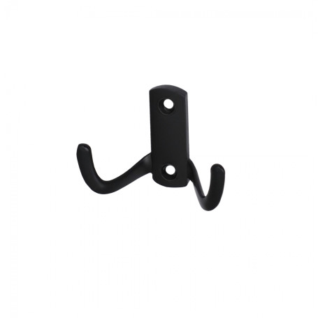 Крючок меб. двухрожковый мет. WP13 черный AKS