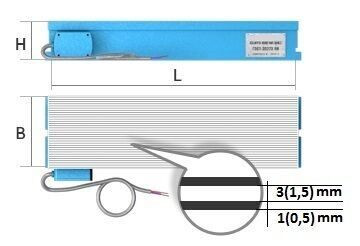 Small-pole electromagnetic plate PEM 7208-0038 (200x560)