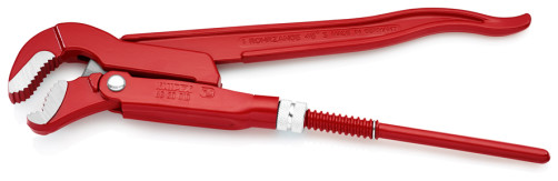 Pipe wrench 1", S-shaped thin sponges, Ø42 mm (1 5/8"), L-320 mm, Cr-V