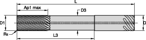 Milling cutter FSDE1600EBDYM KC643M