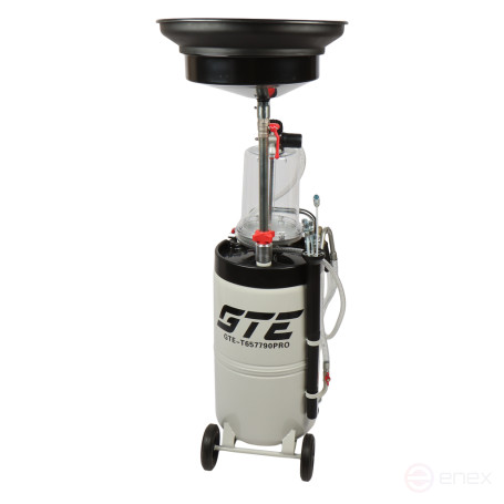 Установка для замены масла 90л с поворотным поддоном 15л и колбой GTE