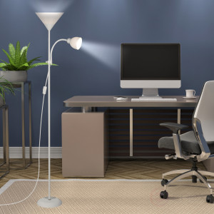 7088-501 Floor Lamp Rivoli Alexandrina 7088-501 Floor Lamp 1 x E27 40W + 1 x E14 40W White