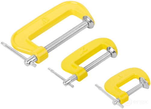 Clamps type "G", set of 3 pcs. 1", 2", 3"
