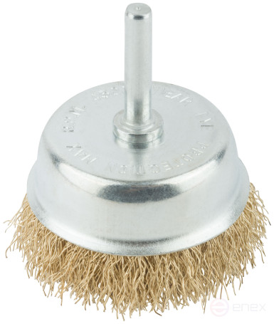 Korschetka, "cup" type, with a pin, 65 mm latuned steel wavy wire