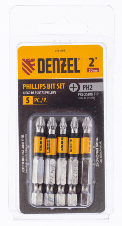 Set of bits, PH2x50, 5 pcs.// Denzel