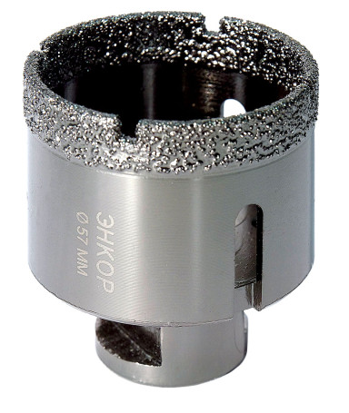 Коронка алмазная по керамограниту D 57 мм для УШМ сух. рез