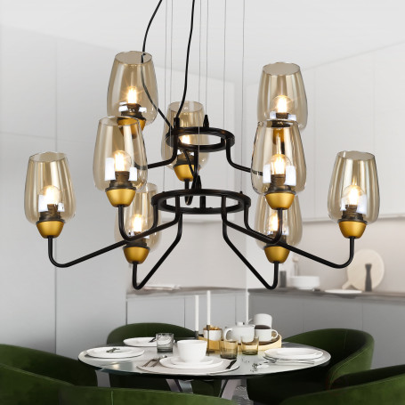 Люстра Rivoli Gera 4065-209 9 х E27 40 Вт дизайн