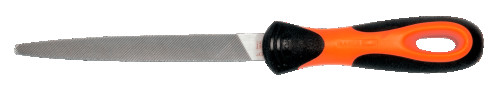 Напильник плоский заостренный с рукояткой ERGO 200 мм, насечка бархатная