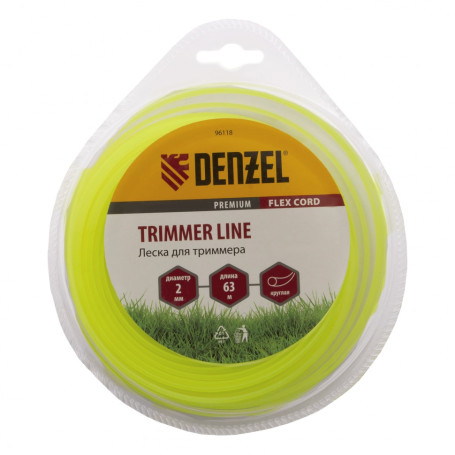Trimmer line, 3 mm x 15 m square, Flex cord Denzel blister