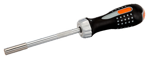 1/4" Reversible screwdriver for bits with hex socket, 125mm